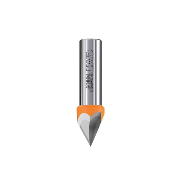 60-Degree V-Groove Bit, 1/2-Inch Diameter, 1/2-Inch Shank